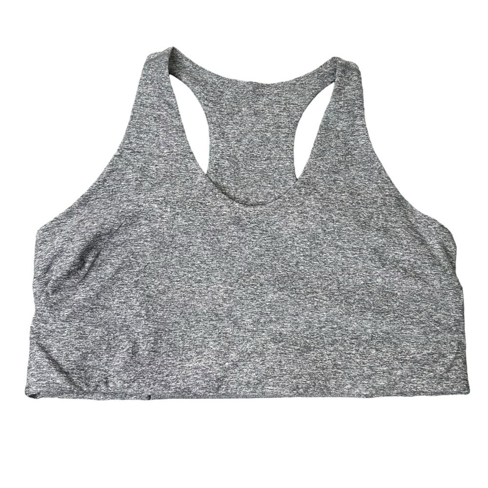 Zella Grey Scoop Neck Racerback Bra Size XL